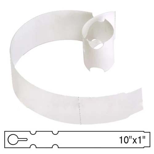 BarcodeFactory 10x1 Thermal White Tree Wrap Tags BAR-EP10X1X4P-WH