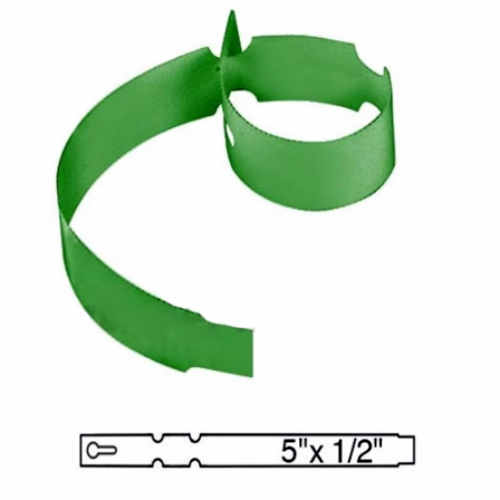 BarcodeFactory 5x0.5 Thermal Green Tree Wrap Tags [Non-Perforated] BAR-WP5X05-GR-EA