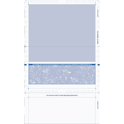 Blue Void Panto Check with Warning Band Pressure Seal Form X814B2-E