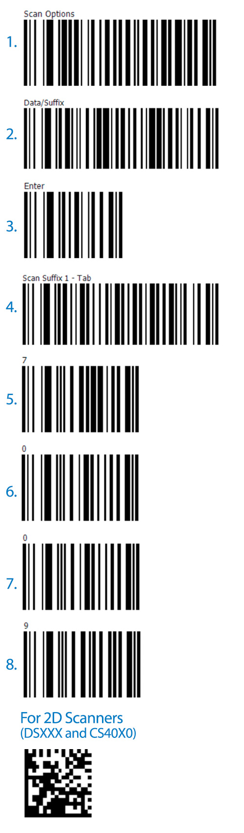 Configure Zebra Scanner Send Tab Key Characters BarcodeFactory