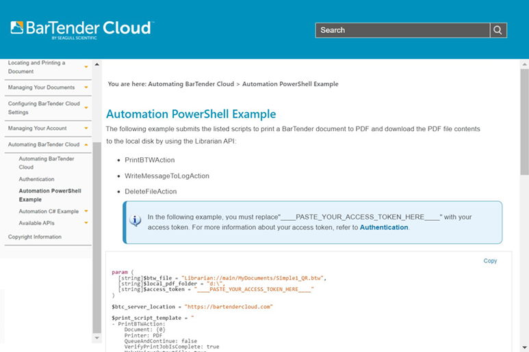 Bartender Cloud Serialization